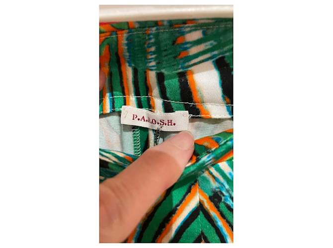 Pantalones Parosh de algodón y elastano Multicolor - vista 2
