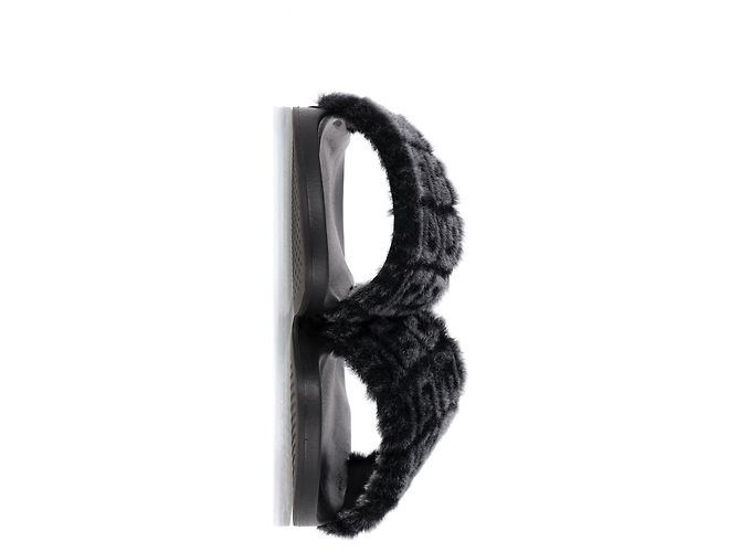 Pantofole in gomma nera con stampa logo Givenchy - vista 10