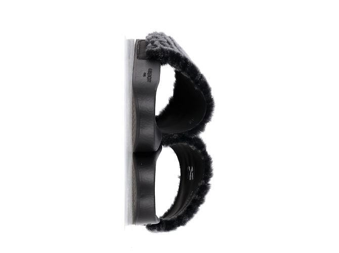 Pantofole in gomma nera con stampa logo Givenchy - vista 12