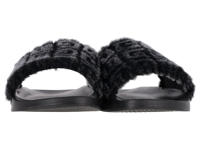 Pantofole in gomma nera con stampa logo Givenchy - vista 3