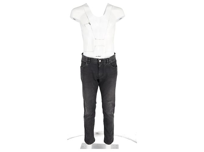Dolce & Gabbana Straight Leg Jeans in Grey Denim - view 4
