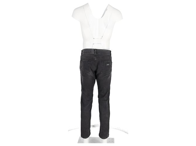 Dolce & Gabbana Straight Leg Jeans in Grey Denim - view 6