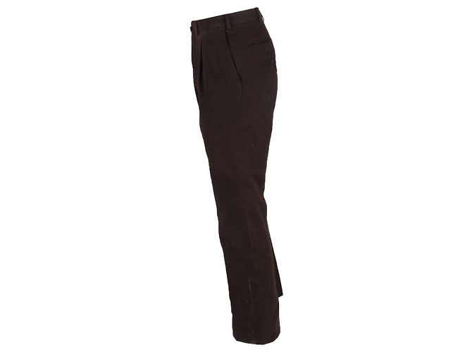 Autre Marque Pantaloni Ermenegildo Zegna in cotone marrone - vista 2