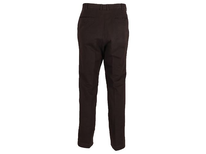 Autre Marque Pantaloni Ermenegildo Zegna in cotone marrone - vista 3
