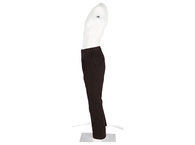Autre Marque Pantaloni Ermenegildo Zegna in cotone marrone - vista 5