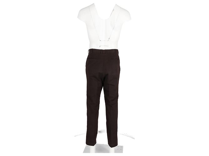 Autre Marque Pantaloni Ermenegildo Zegna in cotone marrone - vista 6