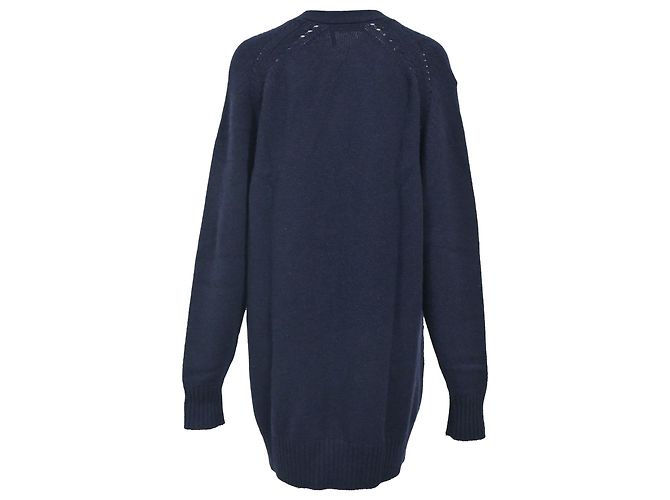 Chloé Cardigã de botão V em cashmere azul marinho da Chloe Generous - vista 3