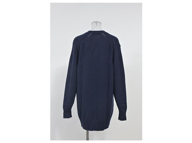 Chloé Cardigã de botão V em cashmere azul marinho da Chloe Generous - vista 8