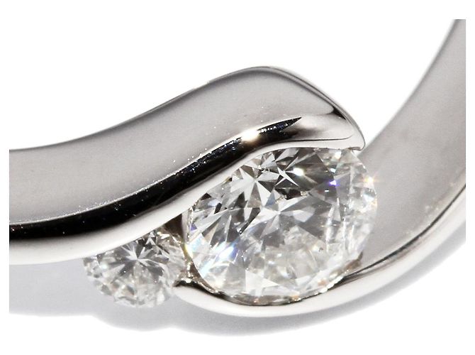 Autre Marque Platin-Diamantring Pt900 0,30 ct/0,05 ct Größe 10 - Ansicht 5