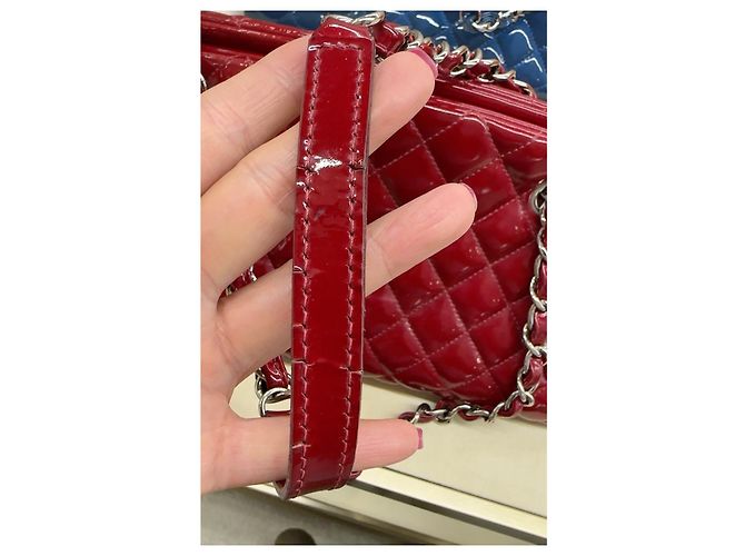 Bowling Borsa Chanel Rossa in vernice Rosso - vista 17