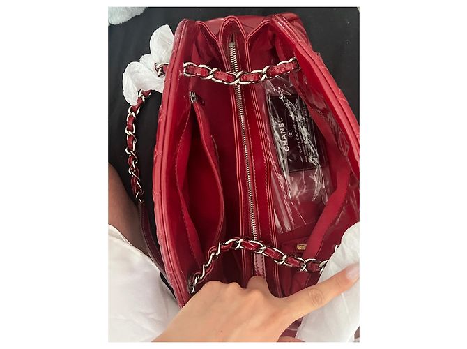 Bowling Borsa Chanel Rossa in vernice Rosso - vista 19