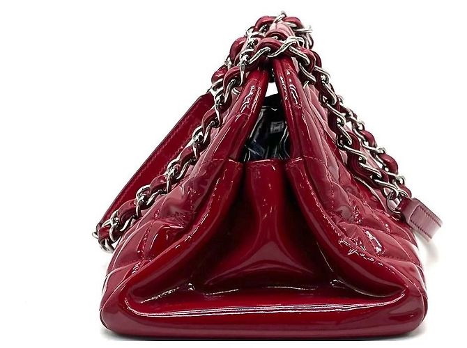 Bowling Borsa Chanel Rossa in vernice Rosso - vista 6