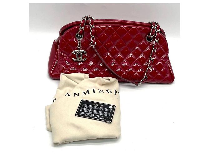 Bowling Borsa Chanel Rossa in vernice Rosso - vista 7