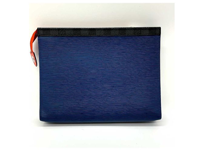 Clutch Pochette Voyage MM Blu Navy Louis Vuitton - vista 2