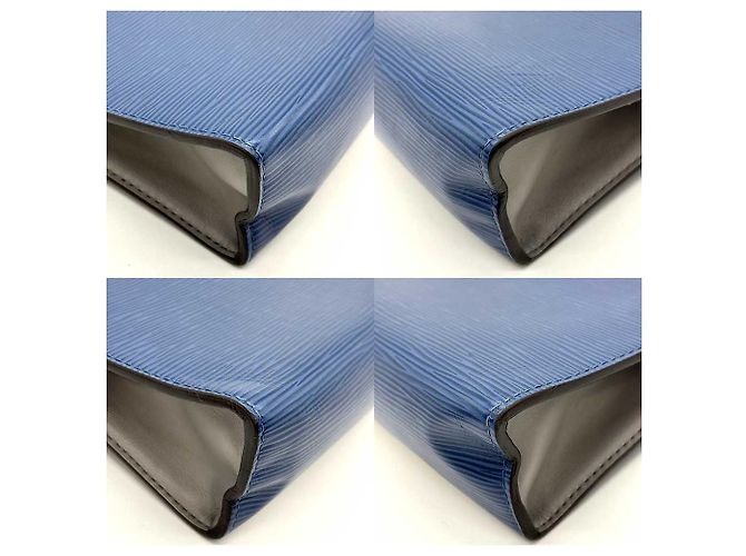 Clutch Pochette Voyage MM Blu Navy Louis Vuitton - vista 3