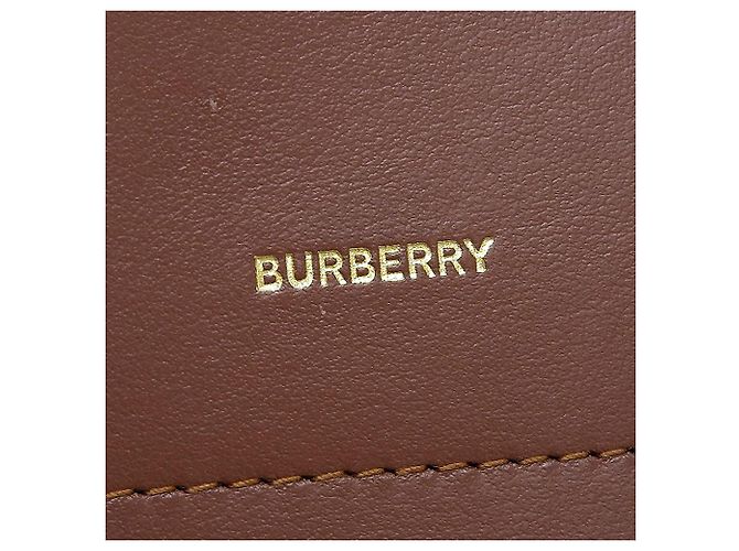 Pochette a spalla con catena e logo Burberry a righe Marrone - vista 6
