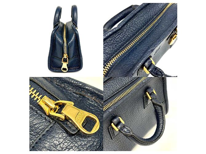 Borsa a mano Loewe Micro Mini Amazona blu navy - vista 5