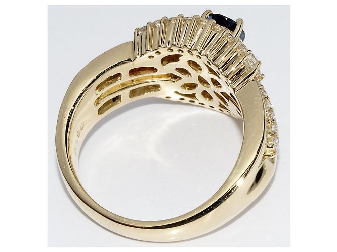 Autre Marque Au750 Saphir-Diamantring Golden - Ansicht 3