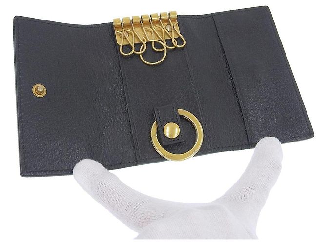 Gucci Leather Key Case 435297 496085 Black - view 3