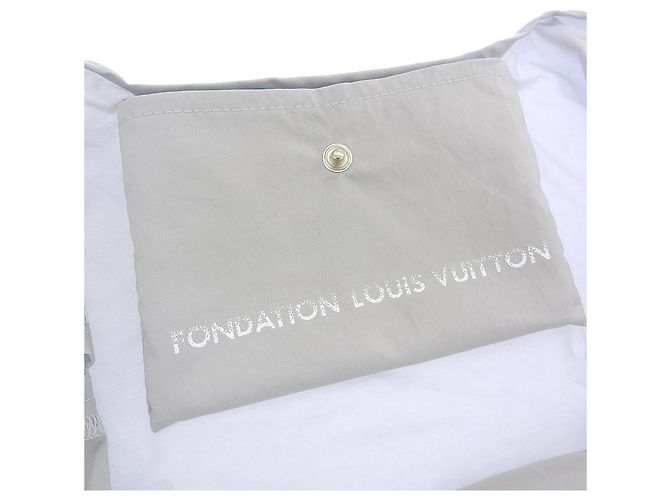 Louis Vuitton Eco Bag Nylon Polyester Dot Pattern Grey - view 6