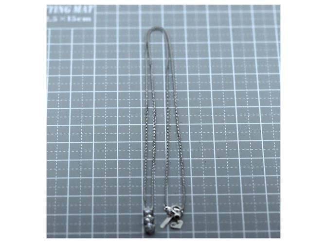 Autre Marque Platin-Diamant-Trilogie-Halskette PT900 - Ansicht 5