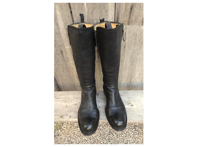 Botas Sartore de cuero negro - vista 4