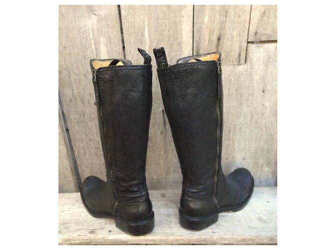 Botas Sartore de cuero negro - vista 5