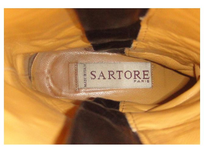 Botas Sartore de cuero negro - vista 7