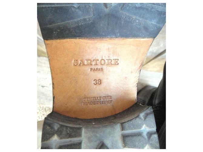 Botas Sartore de cuero negro - vista 8