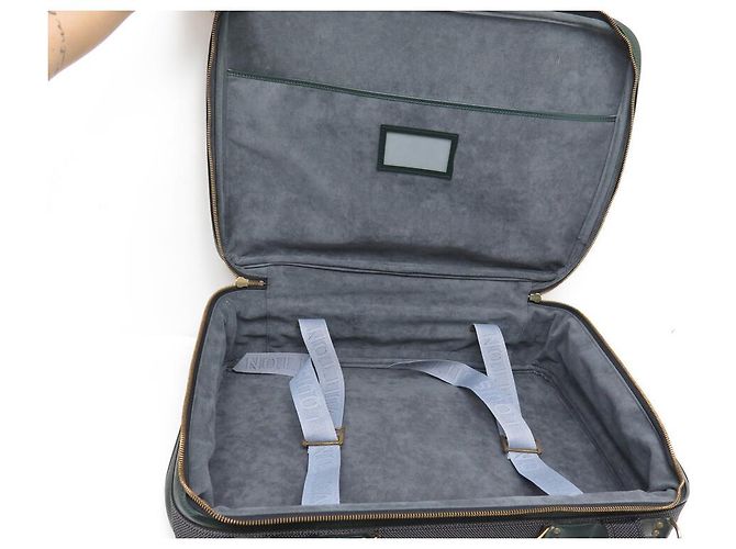 BORSA DA VIAGGIO LOUIS VUITTON SATELLITE 55 IN PELLE TAIGA VERDE - vista 7