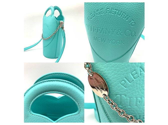 Bolsa crossbody mini de couro Tiffany & Co Azul - vista 3