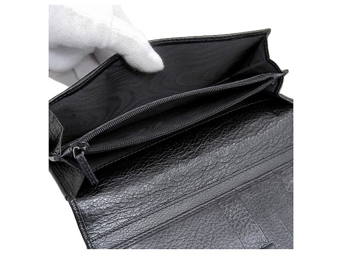Cartera larga bifold de cuero Gucci negra Negro - vista 3