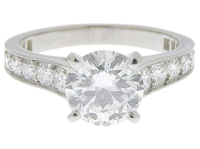 Cartier Platin-Diamantring Pt950 1,50 ct #52 Weiß - Ansicht 2