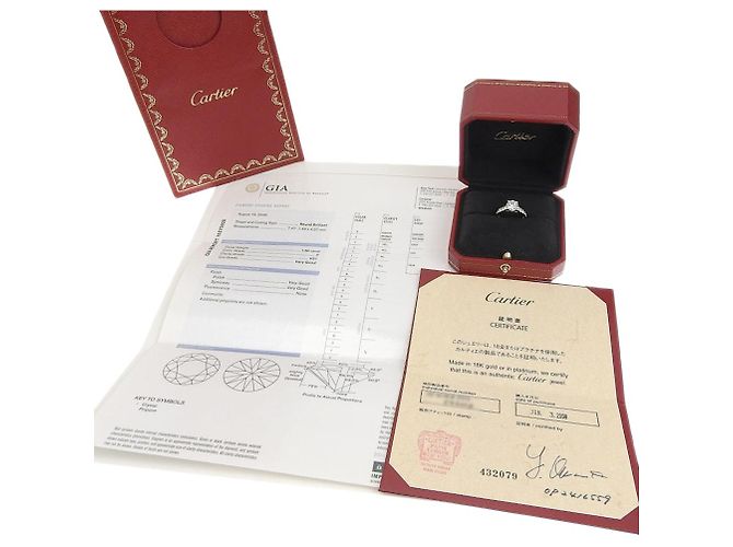 Cartier Platin-Diamantring Pt950 1,50 ct #52 Weiß - Ansicht 5