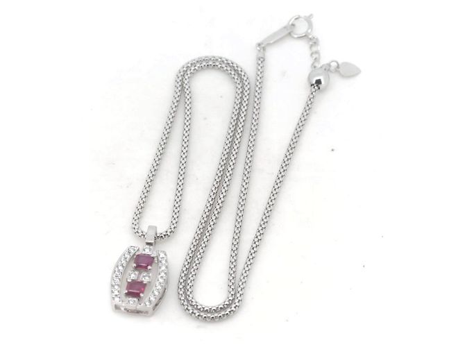 Autre Marque Collana in diamante rubino Concord Au750 Bianco - vista 2