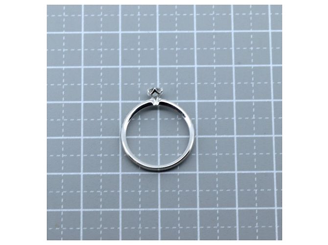 Autre Marque Gebrauchter Niwaka-Diamantring 0,20CT PT950 Platin Größe 11 - Ansicht 5