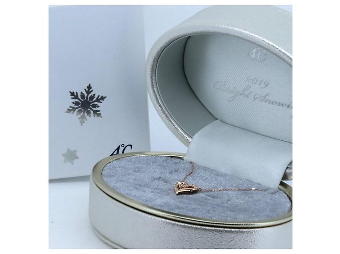 Autre Marque Collana in pietra semitrasparente con diamante 4℃ K10PG Rosa - vista 5