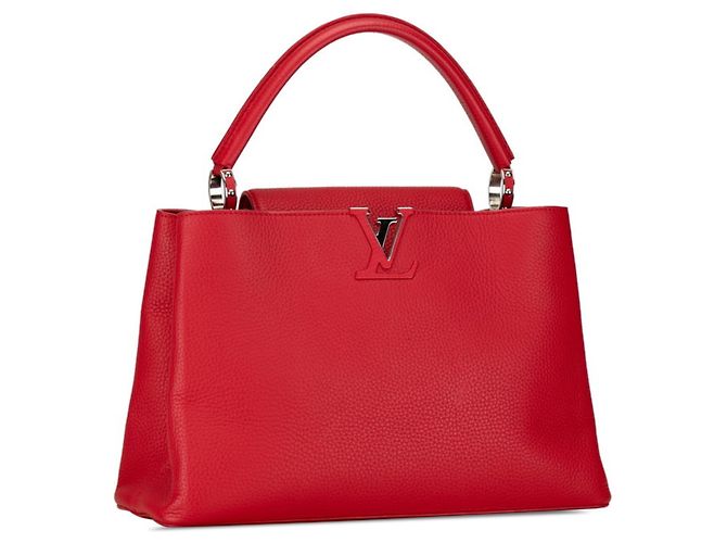 Borsa Louis Vuitton Capucines MM Rosso - vista 2