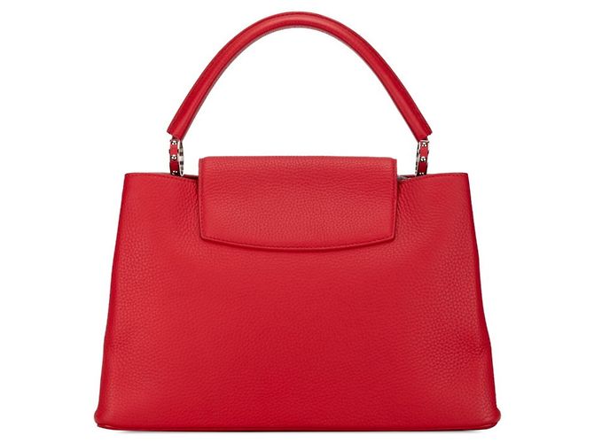 Borsa Louis Vuitton Capucines MM Rosso - vista 3
