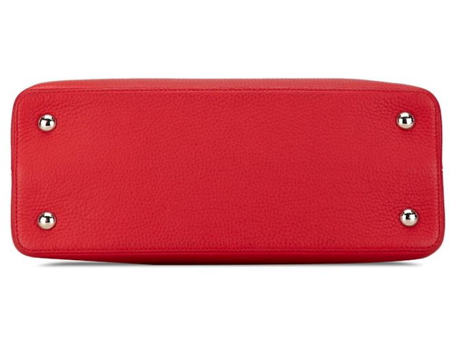 Borsa Louis Vuitton Capucines MM Rosso - vista 4