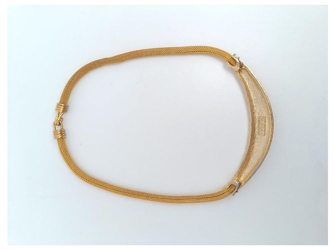 Collana Balenciaga placcata oro con smalto beige D'oro - vista 3