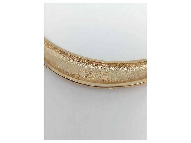 Collana Balenciaga placcata oro con smalto beige D'oro - vista 4