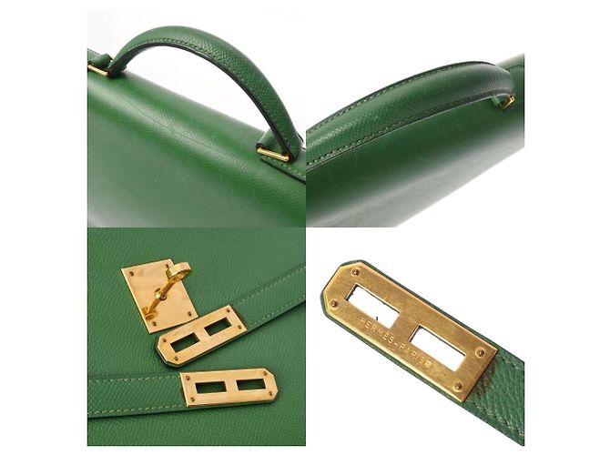 Hermès Borsa a tracolla Hermes Kelly Depeche 38 Verde - vista 10