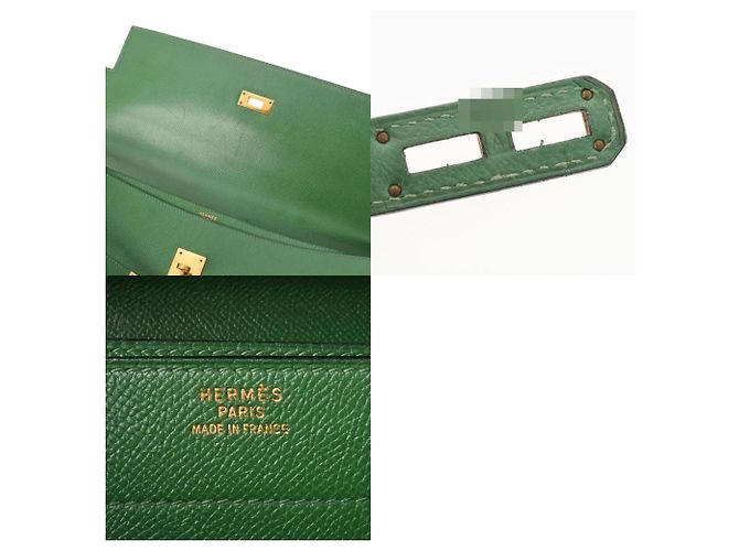Hermès Borsa a tracolla Hermes Kelly Depeche 38 Verde - vista 12