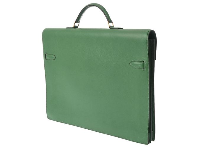 Hermès Borsa a tracolla Hermes Kelly Depeche 38 Verde - vista 2