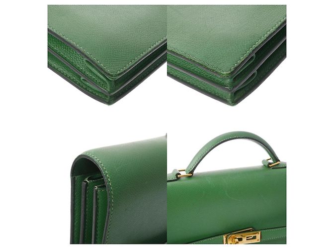 Hermès Borsa a tracolla Hermes Kelly Depeche 38 Verde - vista 8