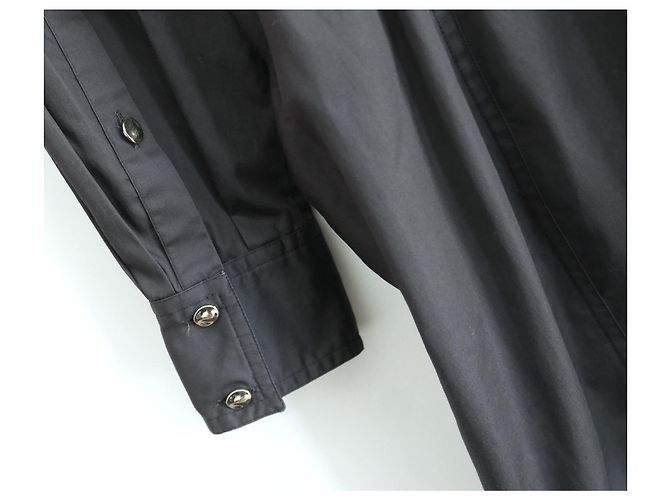 Schwarzes Baumwoll-Popeline-Hemd Kleid mit Bindegürtel Altuzarra Chloris - Ansicht 3