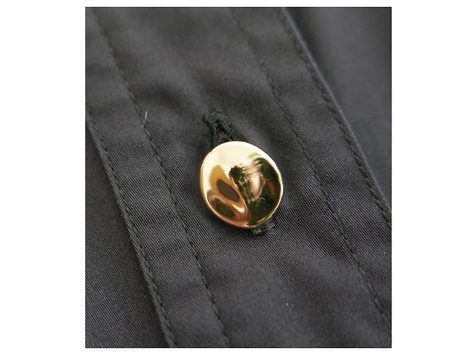 Schwarzes Baumwoll-Popeline-Hemd Kleid mit Bindegürtel Altuzarra Chloris - Ansicht 4
