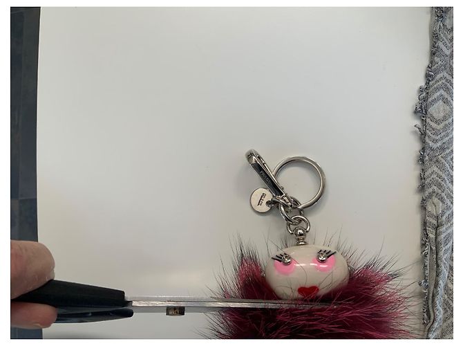 Prada Charm para bolso Millie Rojo Oscuro Piel Burdeos - vista 3
