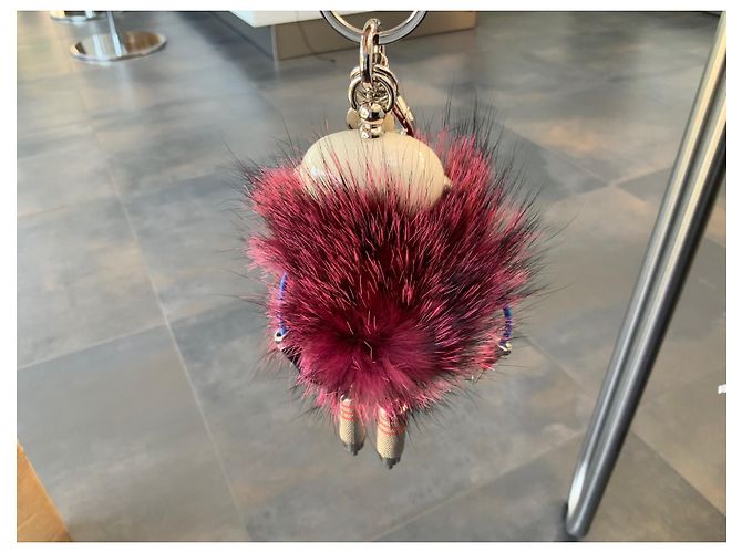 Prada Charm para bolso Millie Rojo Oscuro Piel Burdeos - vista 5